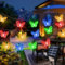 Solar Lichterkette Aussen 5M 20 LED Schmetterling Lichterkette Außen Solar Wasserdicht IP65, Solar Lichterkette Außen Bunt, 8 Modi Solar Deko für Außen Garten Sommer Terrasse, Balkon, Bäume Hochzeiten