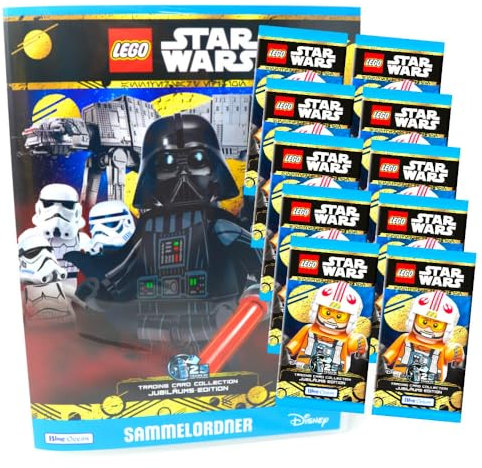 Lego Star Wars Karten Trading Cards Serie 5 - Jubiläum Sammelkarten (2024) - Auswahl (1 Mappe + 10 Booster)