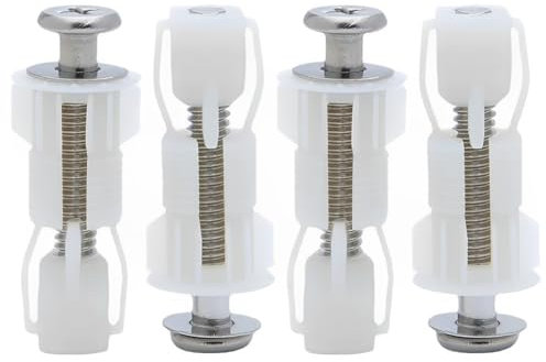 GLPRKOW Tornillos de Nailon para Fijar Tapas de Inodoro,Fijaciones para Asiento de Retrete 4 Unidades