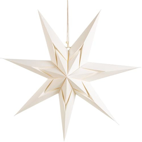 Logbuch-Verlag großer Papierstern weiß Creme XXL Weihnachtsstern Weihnachtsdekoration Tür Wand Fensterdeko Weihnachten 45 cm
