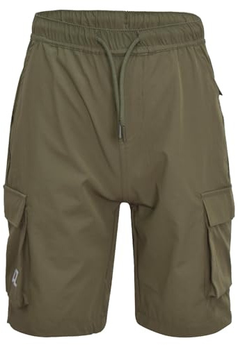 A2Z Kids Boys Cargo Shorts Adjustable Waistband Sports Summer Bottoms Olive