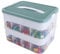 ZOFUN Storage Boxes with Lids for Lego, 30.5 x 23 x23 cm Toy Storage Organiser, Clear Compartment Craft Containers for Toys, Building Blocks, Bricks, Puzzle, Board Sorage