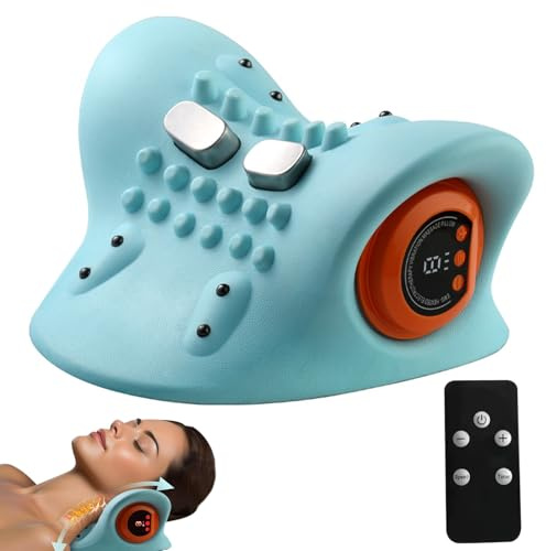 Hugterra Massager, 2024 Neu Hugterra Nackenmassagegerät, Shiatsu Massagegerät mit Wärme, Elektrisches Massagekissen mit 3 Massagemodi, 3D Knet Massagegerät für Nacken Schulter Rücken