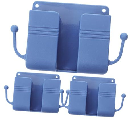 HAPINARY 3pcs Storage Box Set Car Phone Holder Pegboard Car Phone Mount Car Vacuum Remote Control Holder Bin Remote Holder Smart Tv Cell Phone Mount for Car Tv Remote Organizer Blue Plastic