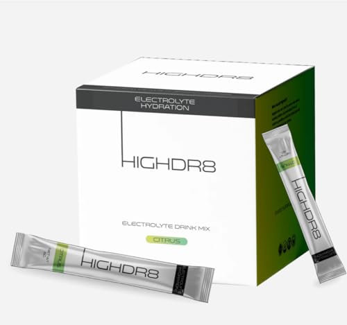 Highdr8 Electrolyte Sachets | Zero Sugar Electrolyte Hydration w/Essential Vitamins and Minerals | Citrus Flavor | 30 Servings
