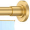 CorkLatta Goldfarbene Duschvorhangstange, 78,9 bis 277,2 cm, 2,5 cm Durchmesser, verstellbare Federspannung, Gardinenstange, kein Bohren, Edelstahl-Teleskopstange, kein Rost