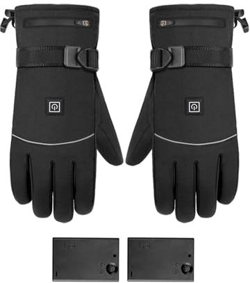 Battery Operated Heated Gloves - Rechargeable Heating Gloves, Warm 3.7V Heating Mittens for Outdoor | Winter Thermal Electric Gloves, Heated Hand Warmer Gloves, Battery Powered Cold Weather Gloves