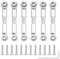 JYYTERD RC Teile Kompatibel Mit Wltoys A949 A959 A969 A979 K929 1/18 RC-Autozubehör, 6er-Pack, Metall-Trolley-Autolenkung, Oszillierender Servo-Verbindungsarm(Silver)