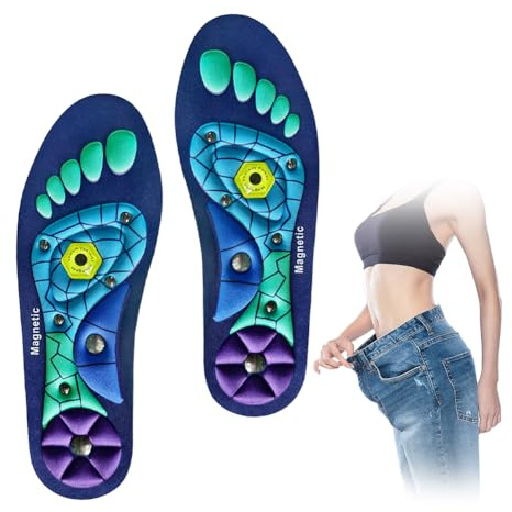 Magnetische Einlegesohlen Original, Einlagen zum Abnehmen, 2025 Neu Magnetische Schuheinlagen Akupunktur, Akupressur Einlegesohlen, Schuheinlagen Orthopädische Einlegesohlen für Damen und Herren