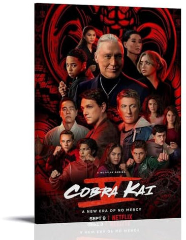 ZSJUMK Cobra KaiCanvas Wandbilder, wasserdicht, kratzfest, UV-beständig, elegante Dekoration für Zuhause und Büro, klassisches, modernes Design, Rahmenstil: 20 x 30 cm