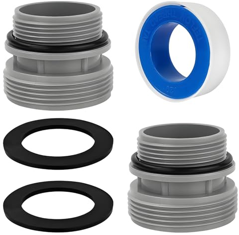 Poolschlauch Adapter Set,2 Stück Poolpumpe Schlauchadapter mit Dichtung | Schlauchadapter Pool für 40 mm auf 1 1/2 Zoll Schlauch