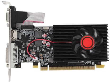 Denash GT610 1 GB DDR3 64 Bit 500MHz 600 MHz PCI Express 2.0 16x Gaming -Grafikkarte für 7 8 10 11, Grafik -Grafikkarte, Aluminiumlegierung, PCB -Board, Unterstützung für Arbeiten