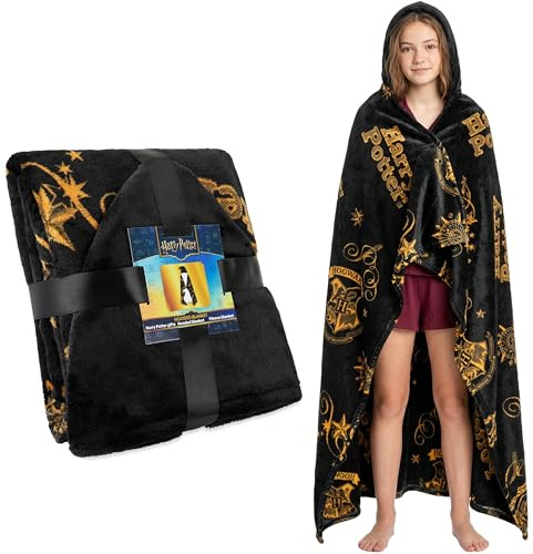Get Trend Kapuzendecke Kinder Teenager 130x150cm, Flauschige Hoodie Decke zum Anziehen, Weiche Tragbare Kuscheldecke mit Kapuze, Geschenke für Kinder