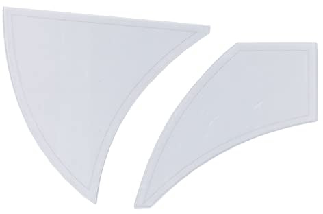 Acryl-Nähanleitung, gedrehte Windrad-Formschablone zum Stoffmessen, transparentes Quilt-Werkzeugset für Designer und Schneider, 12 Zoll und 14 Zoll, 2-teiliges Set