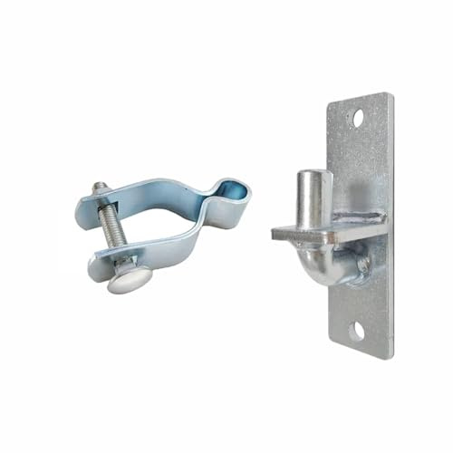 1 Coppia di Cerniere per Cancello a Parete, Cerniere Metalliche per Cancello a Tubo e Montaggio su Pali di Cemento