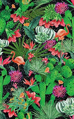 d-c-fix Möbel-Klebefolie Cintia Motiv Blätter bunt 45 cm x 1,5 m - Möbelfolie selbstklebende Deko-Folie Schrank Küche Bad Dekorfolie Dschungel Blumen-Muster tropisch Flamingo Kaktus grün rot