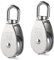 UEETEK 2Pcs 25MM Riemenscheibe Einzelsatz in Edelstahl 304 M25 Riemenscheibe Roller Tragkraft 400kg - Silber
