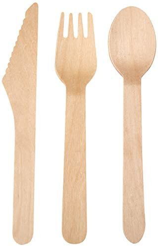 García de Pou 100 Unidades - 109.29 Set Tenedor Cuchillo y Cuchara, 16 cm, Natural