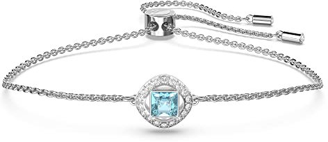 Swarovski Una Angelic Square Armband, Blau, Rhodiniert, Amazon Exklusiv