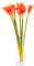 cn-Knight Lot de 10 lys calla artificiels à tige de 66 cm de long pour décoration d'intérieur, centre de table, bouquet de mariage (orange)