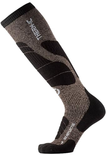 Therm-ic Skisocken Merino Reflector Unisex Skisocken S Braun/Schwarz