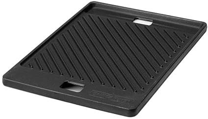 Grillfürst Universal Gusseisenplatte Grill 36,2 x 27,1 cm - massive Gusseisen Grillplatte mit großen Griffen, Gussplatte beidseitig verwendbar, für Broil King Monarch und Broil King Royal