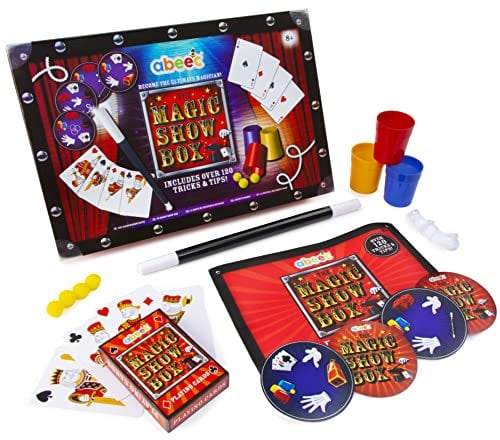 abeec Magic Show Box – Zauberset für 8 Jahre alt – Kinder Zauberset – Enthält einen Zauberstab & Zaubertricks für Kinder – Zaubertrick-Set für Kinder