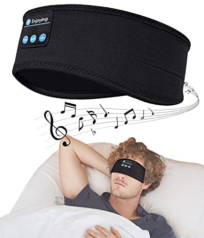 Bathgate Sleep Headphones, Wireless Headphones Bluetooth Built-in HD Stereo Speakers, Super Soft Headband for Side Sleep, Sports, Yoga, Fitness, Relaxation, Personalized Tech Gifts (Black)