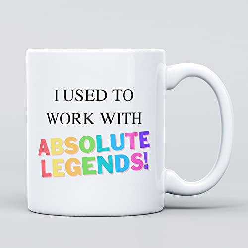 Panther Print I Used to Work with Absolute Legends Large Heavy Duty Ceramic Novelty Funny Coffee Mug, Cup for Men & Women, Girls & Boys – Gifts for Leaving, Retirement Gift, New Job, Work, Boss