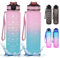 CALIYO Sport Trinkflasche 1L - BPA-frei, Auslaufsicher, mit Filter und Zeitmarkierung - Ideal für Fahrrad, Fitness, Wandern, Outdoor - Wasserflasche für Sport, Gymnastik, Camping, Yoga