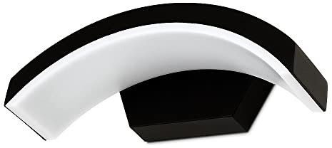 Kwazar Luminaire LED 9W Wandleuchte Außenwandleuchte THOR IP54 Schwarz Wandlampe Innen/Aussen Aussenbeleuchtung