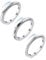 ADRAMATA 3 Pcs Fidget Ring Womens Rings Stainless Steel Rings Set Anxiety Rings Anti Stress Ring Band Rings Thumb Rings Silver Rings for Women Spinner Ring Fidget Ring for Anxiety Women Men