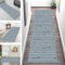 Teppich Läufer Flur Küche rutschfest waschbar Küchenläufer Lang Korridor Tepiche 70X200CM Blau Schwarz Teppichläufer Matte Meterware Kücheteppich Schlafzimmer Wohnzimmer Flurmatten Breit 40-120cm