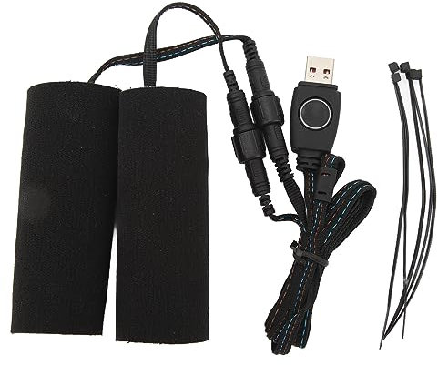 Heizgriffabdeckung für Motorrad Elektrofahrrad Roller, USB 5V mit 3 Temperaturstufen rutschfeste Silikonabdeckung Wintergriffheizung Universalgriff Motorradhandschuhe
