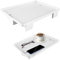 KTCINA Comodino rimovibile Mensola da letto a castello 32 x 23 cm Comodino Clipsable con gestione dei cavi, mensola da comodino, per letto per riporre telefono, tablet, libri, tazza (bianco)