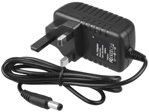 6V 1A Power Supply UK AC 100-240V to DC 6 Volt 1 Amp 1000mA Adapter 6W Chrager 5.5 x 2.5mm / 2.1mm Replacement 6V 500mA 0.5A