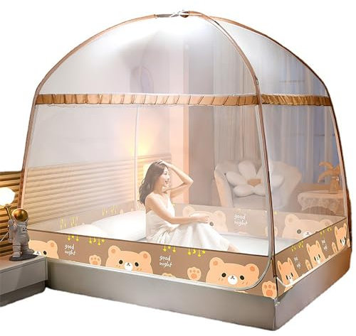 Moskitonetz für Bett, zusammenklappbar, Moskitonetz, Zelt, Baldachin, Vorhänge für Betten, Moskitonetz, Zelt, tragbares Moskitonetz, A, 1,8 x 2,0 m