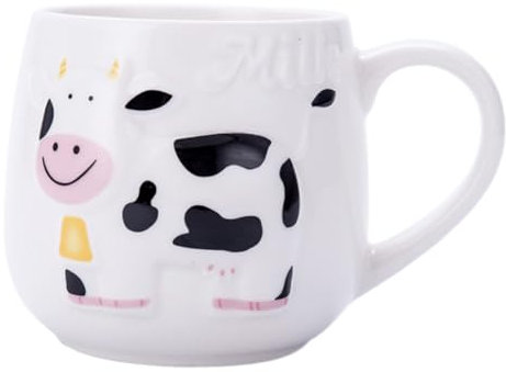 TOPBATHY Taza Cerámica Estampado De Vaca Lechera Premium y Aislamiento Térmico Para Amigos