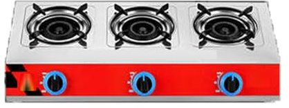 GCGC Gasherd, 3-Flammen-Gaskocher Mit Flammendurchschlagschutz, Belastbar Bis 300 Kg, Desktop-Gaskocher 2,8 KW NG/LPG, for Outdoor-Camping-Haus(LPG)