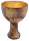 Sculpture décorative en résine du Saint Graal - Statue vintage dorée de style calice pour décoration de maison ou de jardin, décoration d'art religieux pour autel, temple ou présentoir de table
