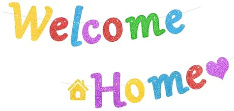 Welcome Home Girlande Deko, Herzlich Willkommen Girlande Zuhause Deko Welcome Home Willkommensbanner Herzlich Willkommen Schild