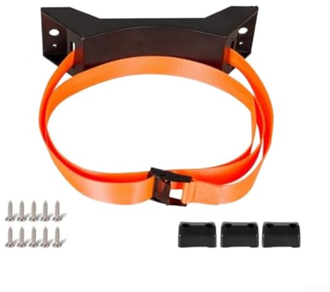 Support mural pour bouteilles de gaz liquéfié avec boucle réglable et sangles en nylon pour une installation sécurisée pour camping-car et caravane