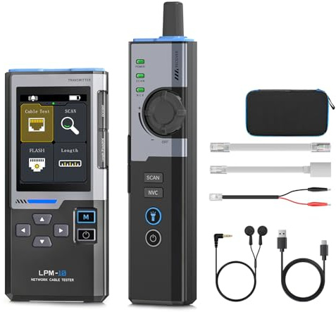 DewinLVD Tester Cavo Rete RJ45 LPM-10A Lan Tester Rete PoE/NCV/Lunghezza