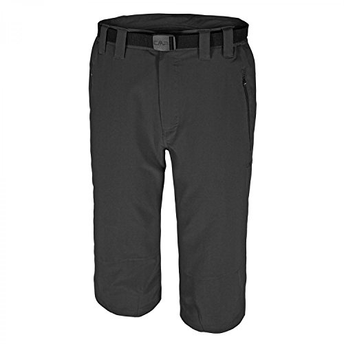 CMP Herren Short Stretch Bermuda 3T51747 | 4-Wege-Stretch, Praktisch, Vorgeformte Kniepartie, Bequemer, elastischer Bund mit integriertem Gürtel, Schnürung im Saum