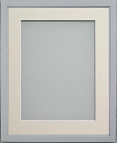 Frame Company Drayton Range 10x8-inch Grey Picture Photo Frame with Ivory Mount For Image Size 8x6-inch