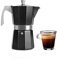 IBILI Moka express Evva Black, 6 tazze, 300 ml, alluminio fuso, adatta per l’induzione