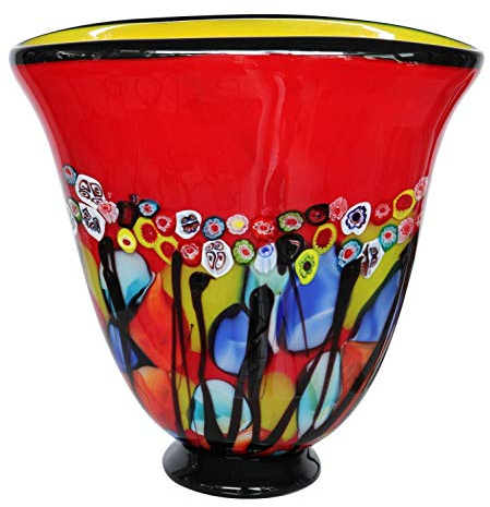aubaho Glasvase Vase Glas im Murano Antik Stil 28cm