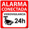 Vinilo autoadhesivo disuasorio (pegatina) alarma 15x15 Alarma Conectada Videovigilancia 24H