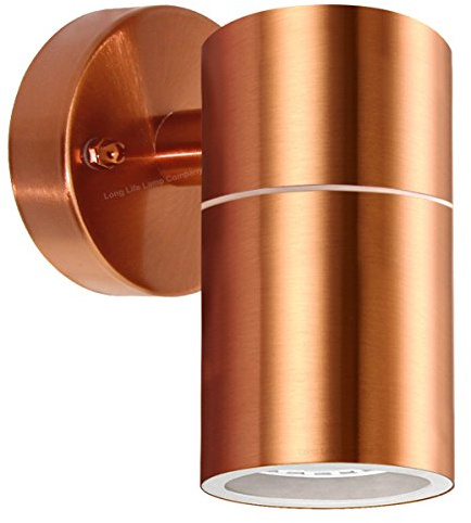 Long Life Lamp Company Modern Outdoor Wall Light Copper Finish IP65 ZLC098C
