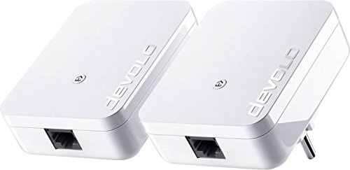 Devolo dLAN 1000 Mini Starter Kit Powerline Adapter mit 1000 MBps über Stromnetz, kompatibel mit allen Devolo dLAN-Routern und Adaptern, bis zu 400m Reichweite